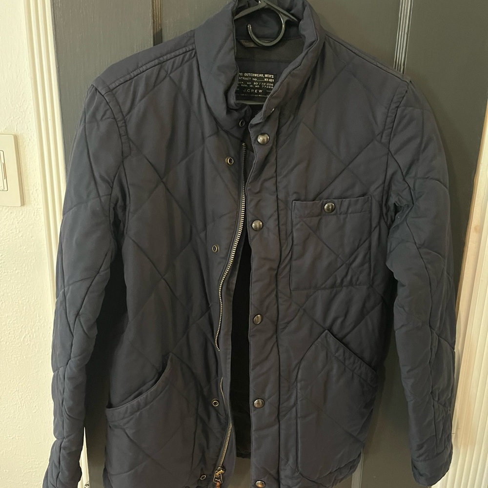 J. Crew Men’s Dark Navy Blue Sussex Quilted Jacket with PrimaLoft (size XS)